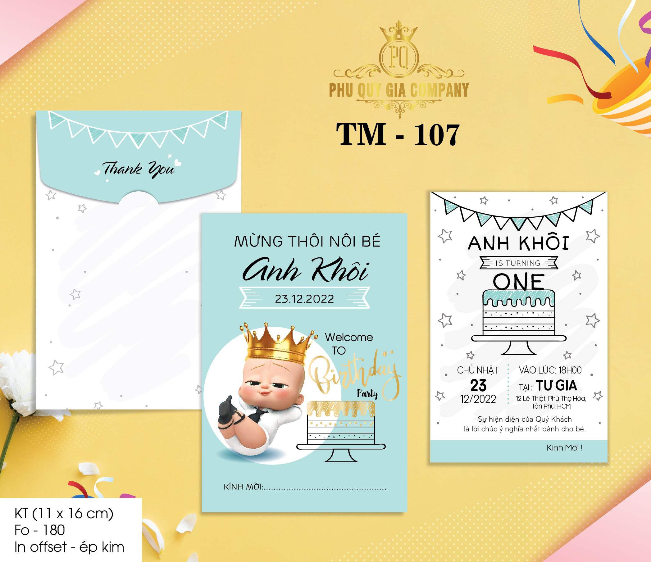 Chọn ảnh in thiệp sinh nhật với hình minh họa vui nhộn