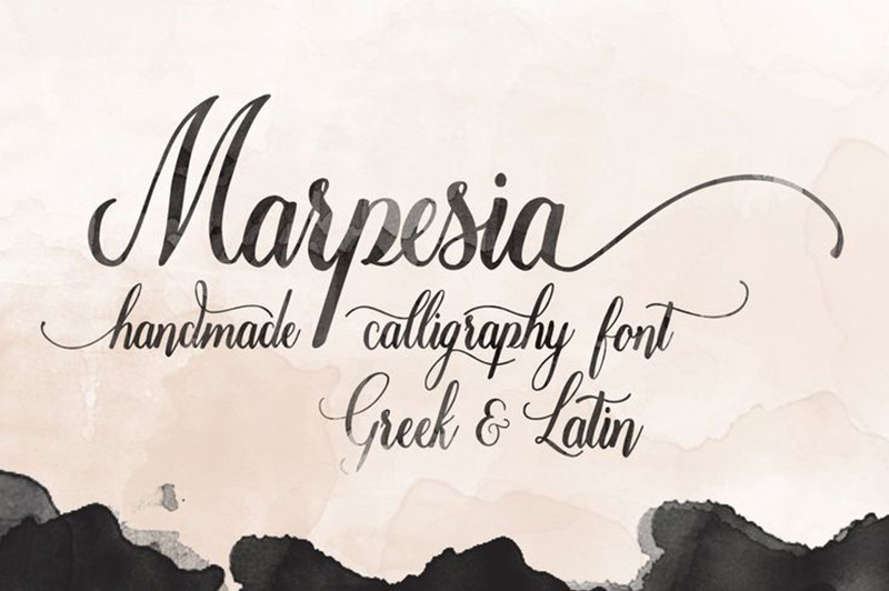 Font Marpesia với phong cách vẽ tay cổ điển pha hiện đại