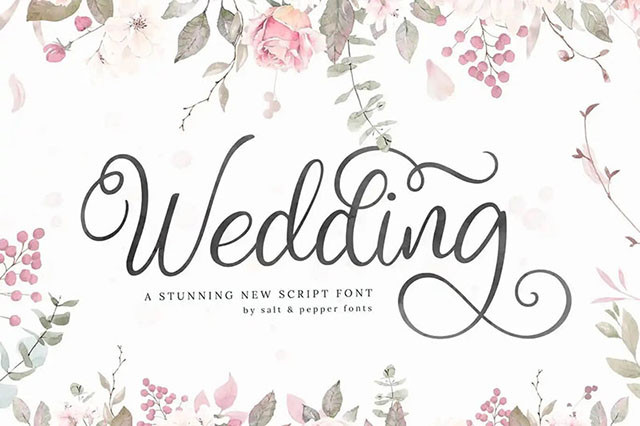 Font wedding tiếng Việt mềm mại cho thiết kế thiệp cưới
