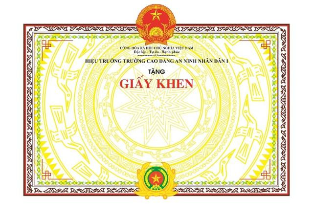 Giấy khen hiện đại với màu sắc nhẹ nhàng, trang nhã