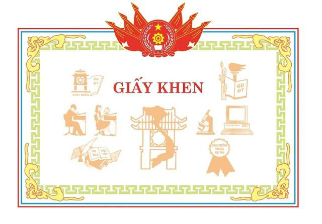 Giấy khen phong cách hiện đại với viền mỏng và không gian thoáng