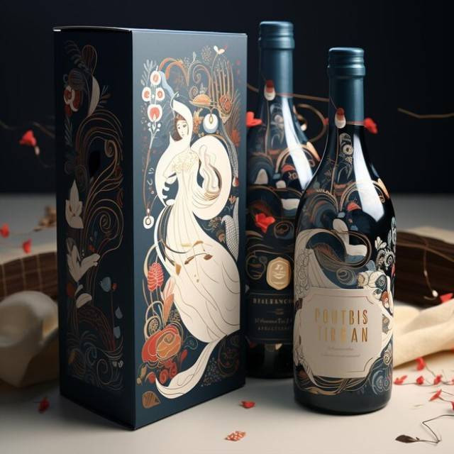 Hộp quà carton lạnh đựng rượu vang cao cấp