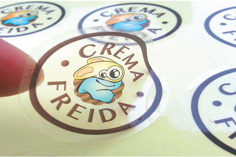 Mẫu decal nhựa dán cho sản phẩm kem