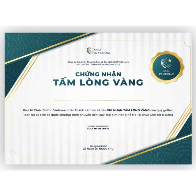 Mẫu giấy chứng nhận dành cho các doanh nghiệp