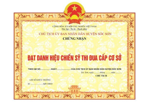 Mẫu giấy khen hiện đại tông xám và vàng đồng thanh lịch