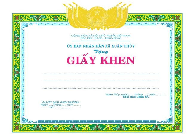 Mẫu giấy khen sáng tạo thể hiện cá tính của đơn vị trao tặng