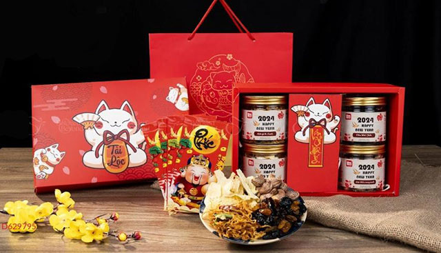 Mẫu hộp quà tết 12