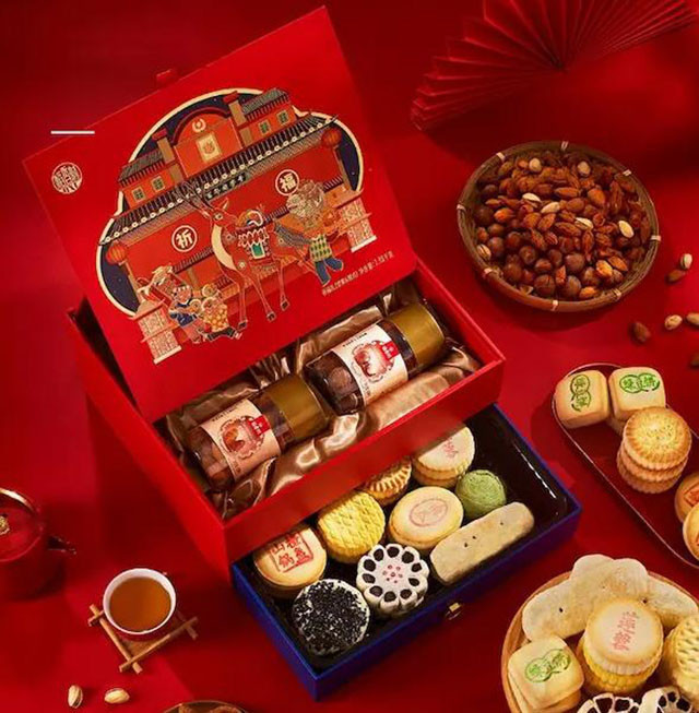 Mẫu hộp quà tết đựng bánh kẹo