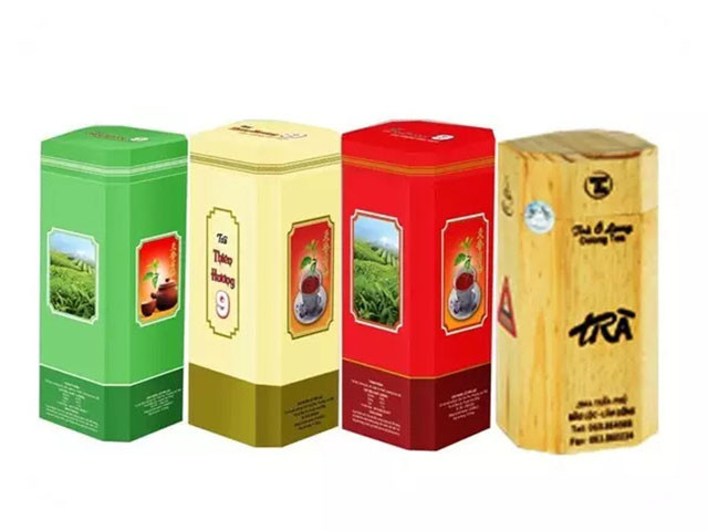 Mẫu hộp trà bát giác đơn giản và tinh tế