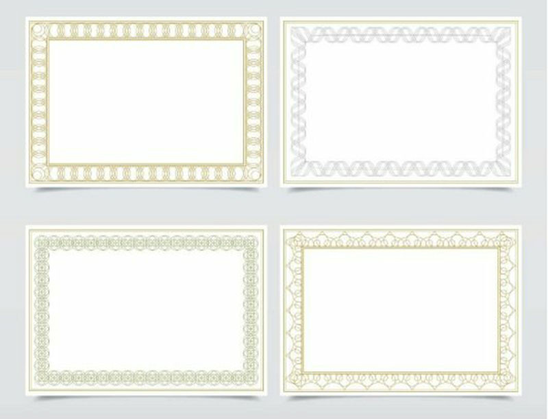 Mẫu khung viền giấy khen vector đẹp