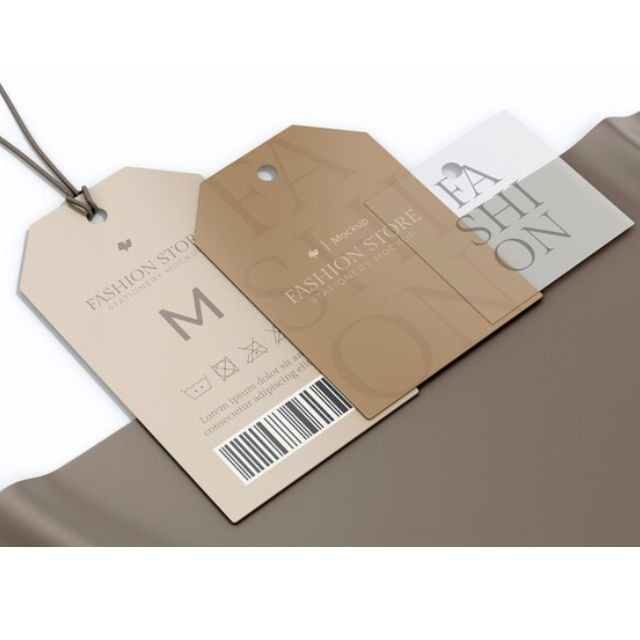 Mẫu tag mác quần áo với thiết kế đẹp mắt.