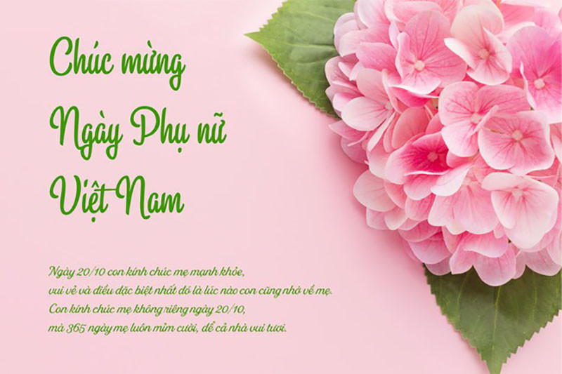 Mẫu thiệp 20/10 cho mẹ đơn giản