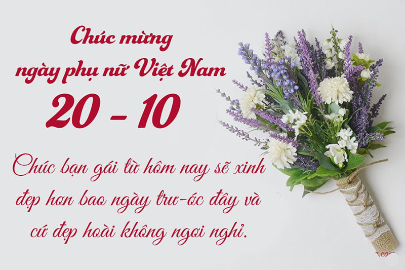 Mẫu thiệp 20/10 dễ thương tặng người yêu