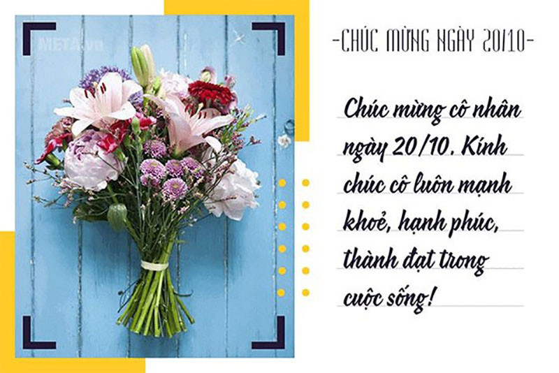Mẫu thiệp 20/10 đẹp tặng cô giáo