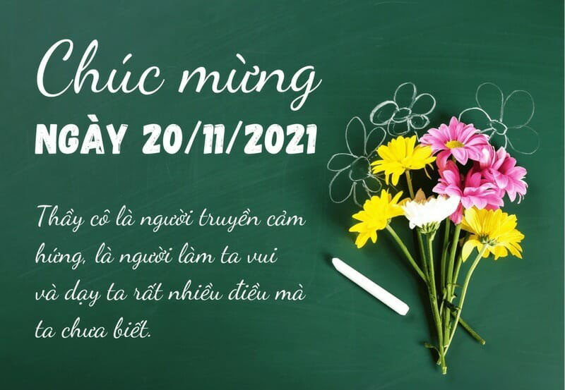 Mẫu thiệp 20/10 đơn giản cho cô giáo