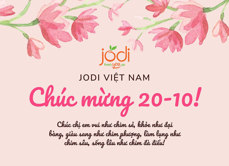Mẫu thiệp 20/10 vui tươi tặng bạn bè