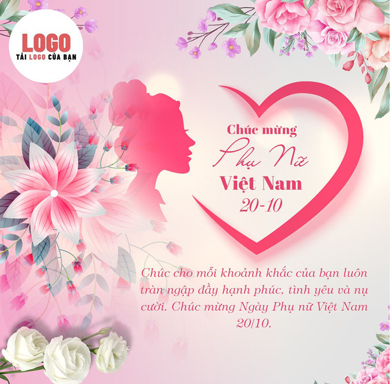 Mẫu thiệp chúc mừng Ngày Phụ nữ Việt Nam 20/10