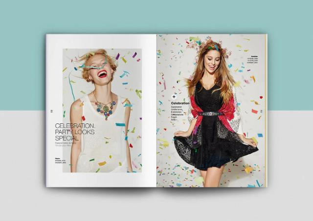 Mẫu thiết kế catalogue thời trang với layout đơn giản, hiện đại