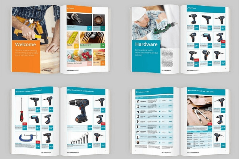 Một mẫu catalogue in ấn khổ lớn giới thiệu dịch vụ