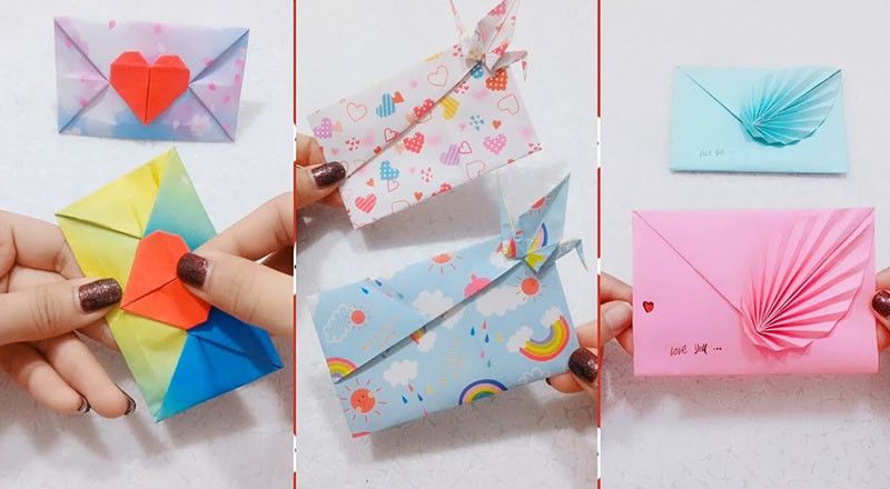 Những chiếc phong bì handmade được trang trí đẹp mắt và sáng tạo