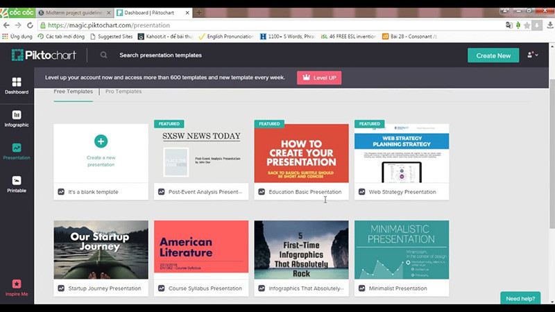 Piktochart hỗ trợ tạo thiết kế tờ rơi với biểu đồ