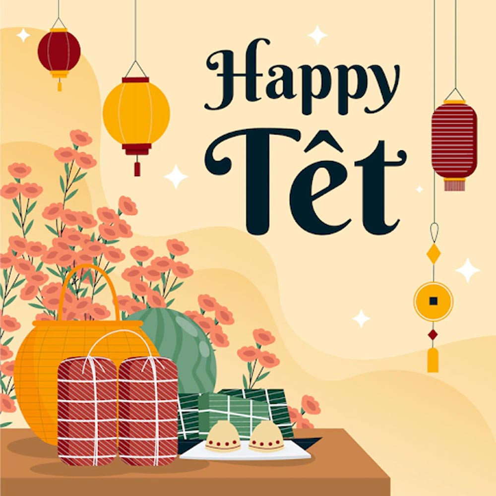 Tấm thiệp với gam màu vàng nhã nhặn, hiền hòa