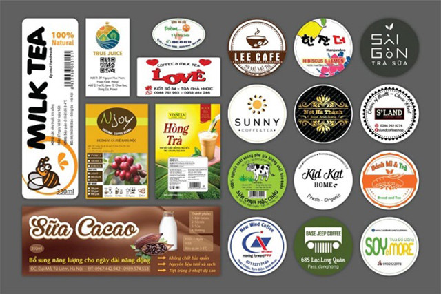 Tem nhãn dán trên chai lọ quà tặng tự làm