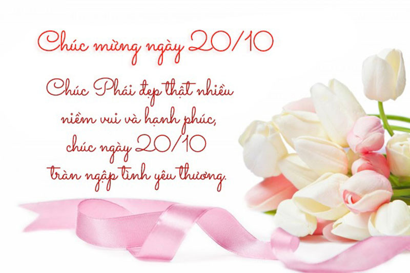 Thiệp 20/10 với tông màu nhẹ nhàng