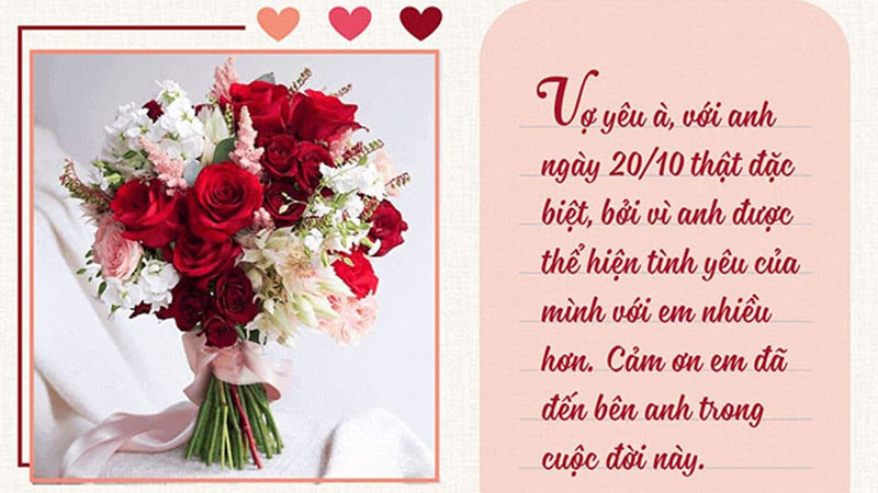 Thiệp chúc mừng vợ nhân ngày 20/10