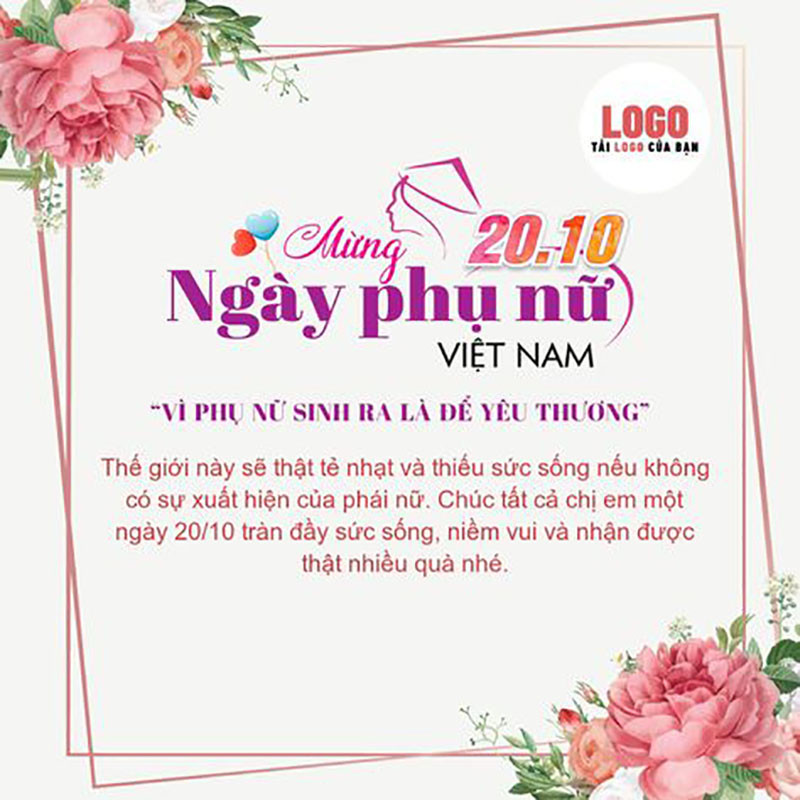 Thiệp đẹp mừng ngày 20 tháng 10
