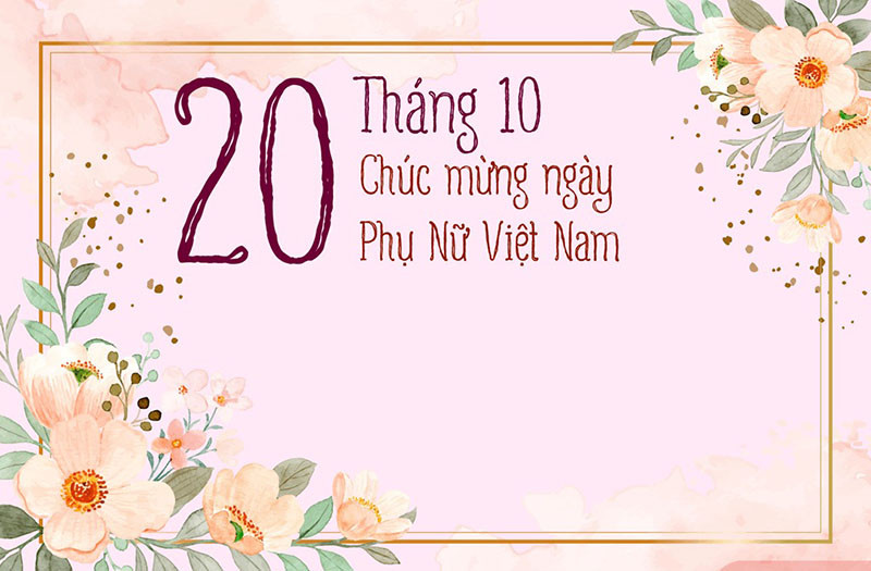 Thiệp mừng 20/10 phong cách hiện đại