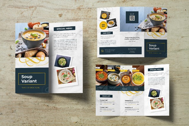 Thiết kế brochure đẹp và hấp dẫn cho nhà hàng