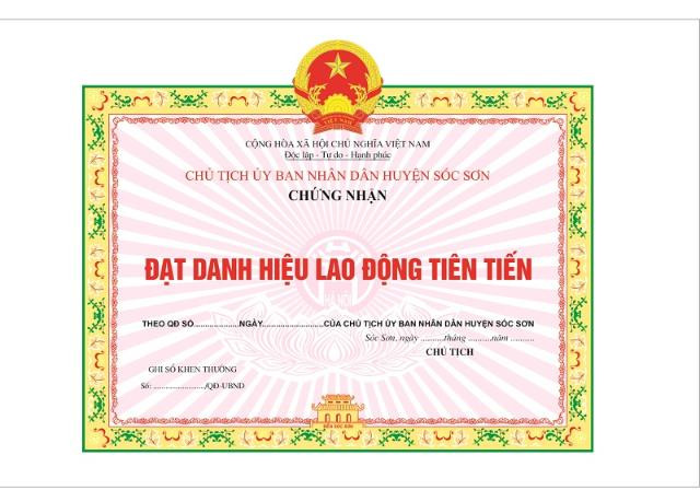 Thiết kế giấy khen hiện đại đơn giản và tinh tế