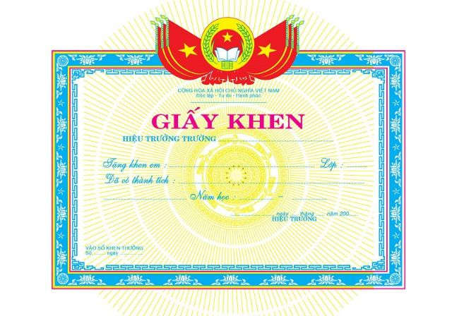 Thiết kế giấy khen sáng tạo phá cách trong bố cục