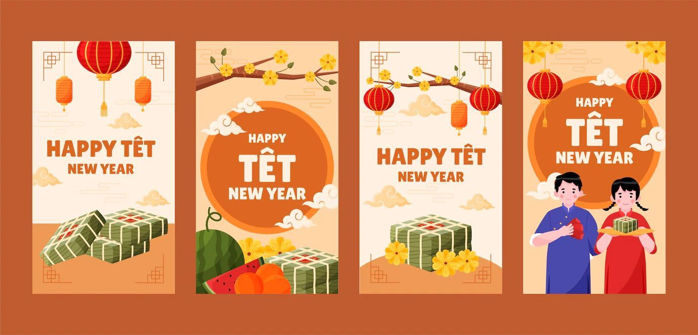 Thiết kế thiệp tái hiện hình ảnh học trò chúc Tết thầy cô